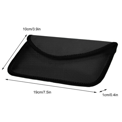 Schwarz Doppellagig Anti Strahlung Tasche Anti Tracking GPS Signal Blocker Neu - Bild 9 von 22
