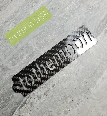 CARBON FIBER #tothemoon to the moon Keyfob Gift Car Keyring Keychain Key Chain 