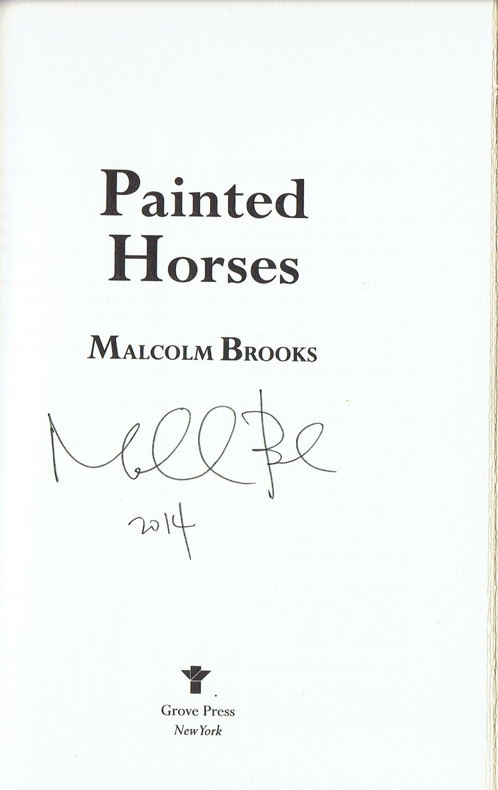 Painted Horses Brooks Very Good Signed First Edition