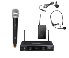 Audio2000'S 6525U Dual Channel Wireless Microphone System CHOOSE MIC COMBO-MR
