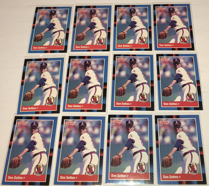 1988 Donruss #407 Don Sutton Lot Of 12 Angels Baseball Cards Member HOF B61