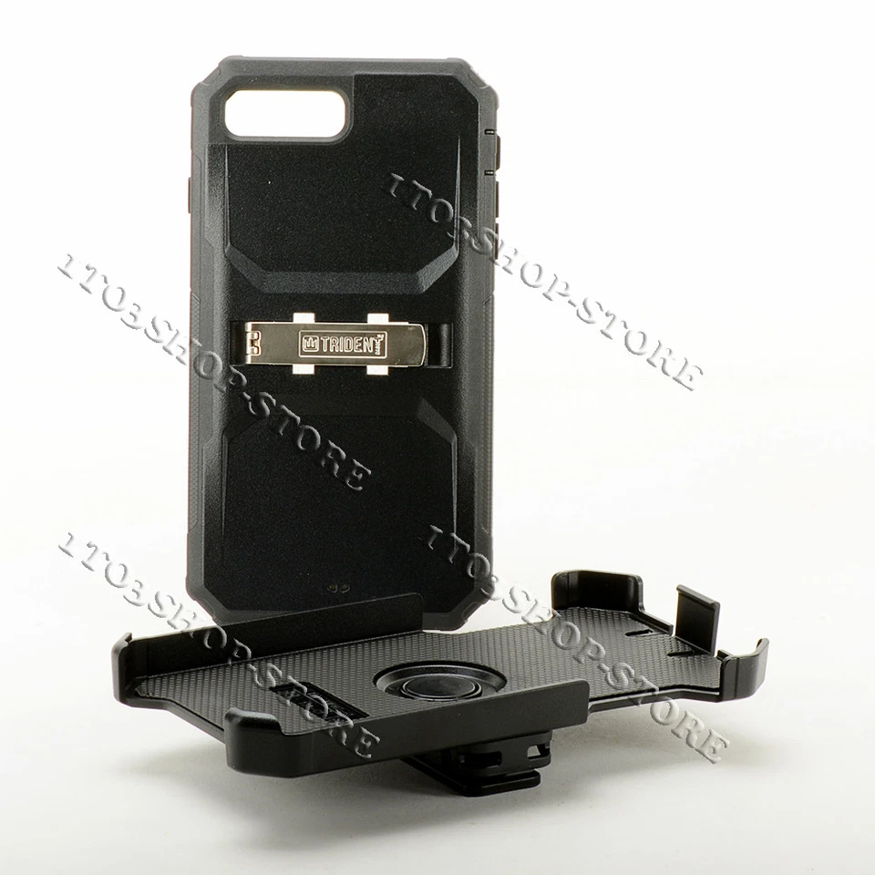 Trident Kraken iPhone 7 Plus & iPhone 8 Plus Hard Case w/Holster Belt Clip Black - Image 4 of 4