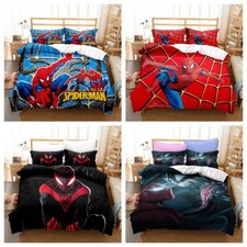 Set lenzuola copripiumino 3D Spiderman ragazzo federa singolo matrimoniale