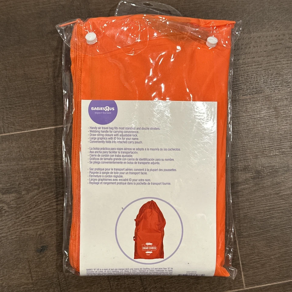 Оранжевая сумка для авиаперелетов Babies R Us проверка снаряжения  - Изображение 2 из 2