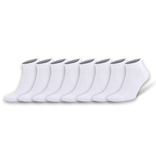 White Ankle Socks for Men Bamboo 8 Pairs with Gift Box
