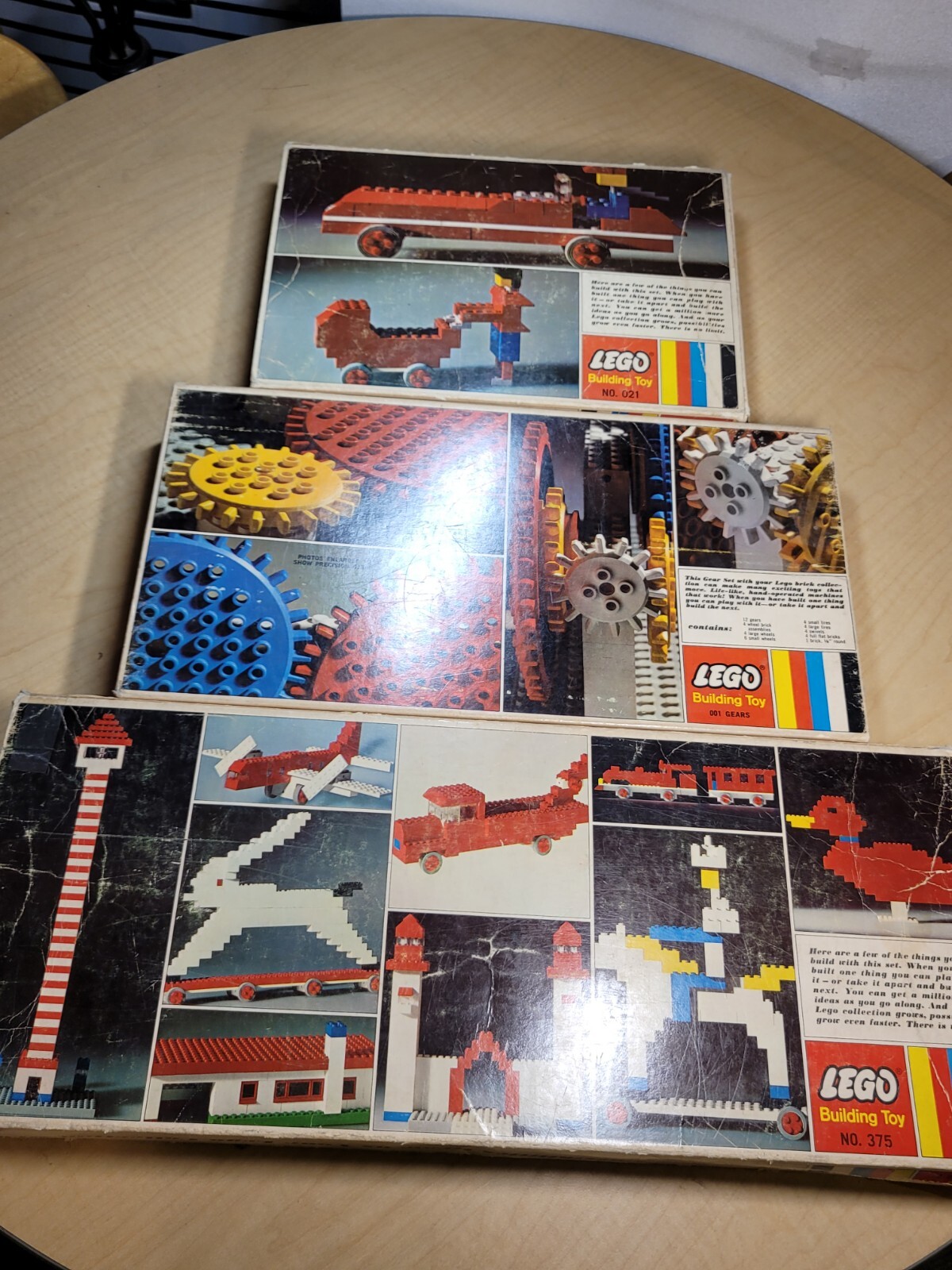 Vintage LEGO Building Toy Sets from the 1970s with Boxes 001 & 375 & 021 eBay