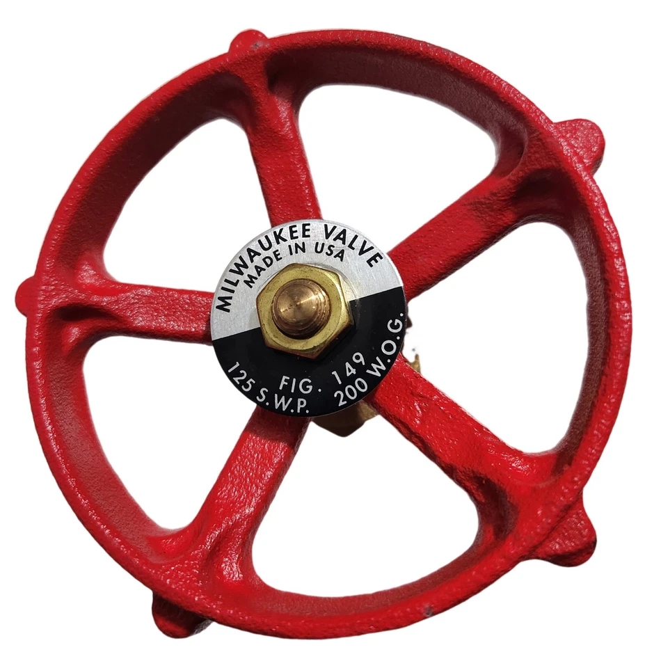 Milwaukee Gate Valve 1-1/2 in dia. solder ends bronze 200 psi, Class 125, Rising - Image 3 of 4