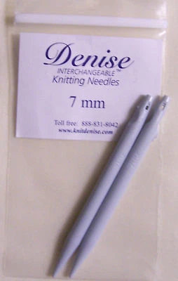 Denise Interchangeable Knitting Needle Tips Pair 7mm #5 6 7 8 9 10 10.5 11 13 15