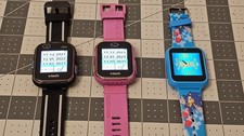 LOT OF 3 Vtech KidiZoom Smart Watch Works Great  PINKblack BLUE Read