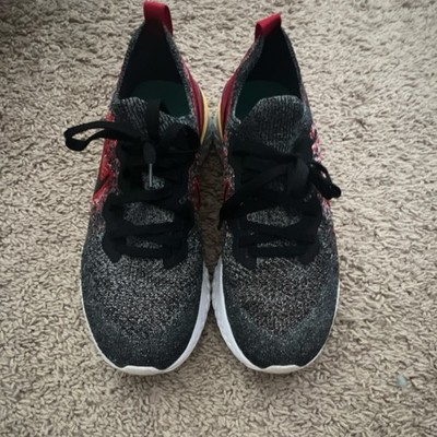 Nike Epic React Flyknit 2 BQ8928-007 Black University Red Men's Athletic Sneaker