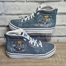 Vans Harry Potter Hogwarts Reino Unido 1 Sk8- Zapatillas Metálicas de Encaje con Cremallera Alta Azul Niños
