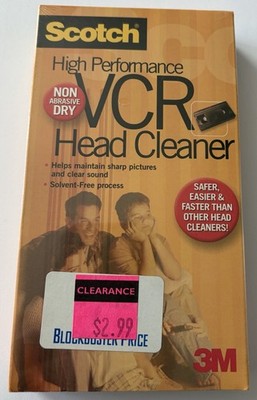 New-Sealed, Scotch High Performance VCR Head Cleaner Blockbuster Video