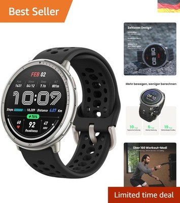 Amazfit Active 2 Smart Watch 44mm, AI, Sprachsteuerung, GPS und kostenloses K...