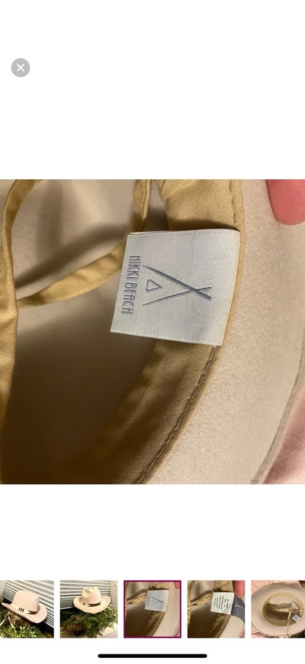 Sombrero de fieltro Nikki Beach Nomad de cuero pintado Foto 3 de 3