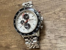 Seiko Sportura SSC359P1 Solar Watch, Stainless Steel, White Dial Japan
