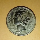 1937-P Mercury Head Silver Dime - Circulated Example - FREE SHIPPING!