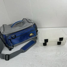 Plano Medium Soft Side Tackle Box Bag With 2 Boxes Included (Fits 4) Blue Gray