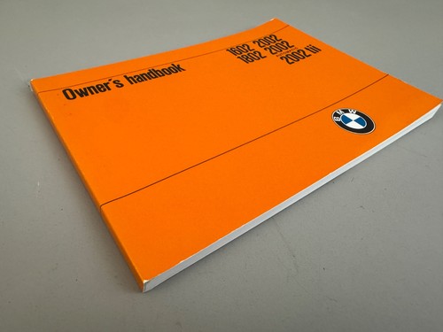 BMW 2002 2002tii Owner Manual 1602 1802 Handbook OEM Reprint MINT