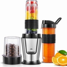 500W Smoothie Blender Maker 2-in-1 Personal Mixer Portable Juicer Kitchen UK