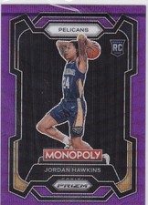 2023-24 Panini Prizm #56 Jordan Hawkins Purple Monopoly RC Pelicans
