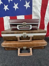 3 Service Mfg Vintage Cassette Cases, Briefcase Style, Amazing Condition