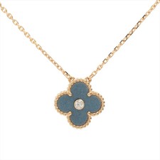 Van Cleef & Arpels Vintage Alhambra Sable diamond Necklace 750(YG) 6.6g VCARPRTH