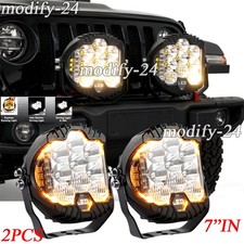 357 Round Led Work Light Spot Flood Pods Suv Driving Truck Off Road Fog Lamps