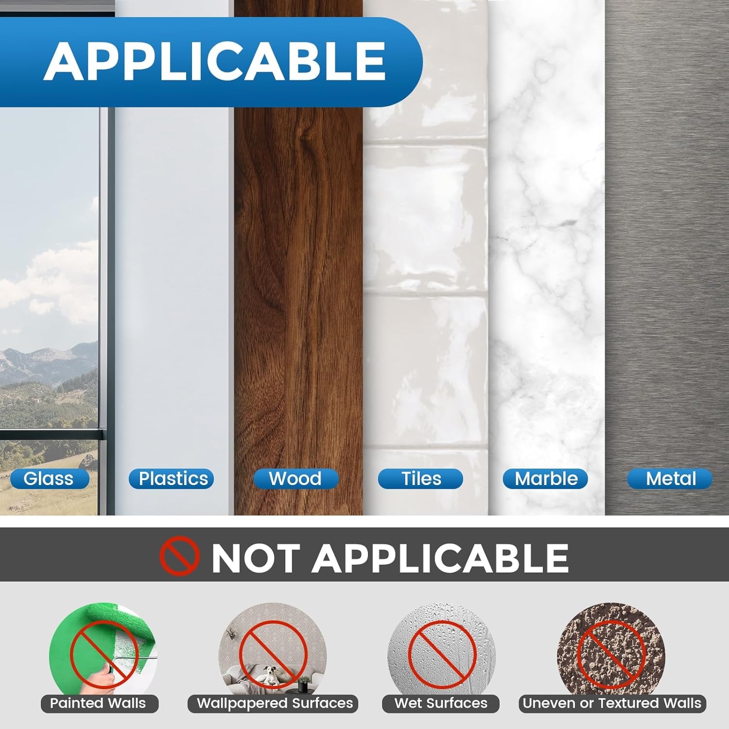 Heavy Duty 120" Double Sided Nano Tape – Clear, Removable, Wall & Carpet Use