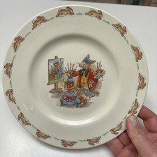 Vintage Royal Doulton Bunnykins Artist Plate 1936 English Fine Bone China 8"