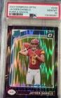 2024 Panini Donruss Optic - Rated Rookie Jayden Daniels #248 Purple Shock Prizm