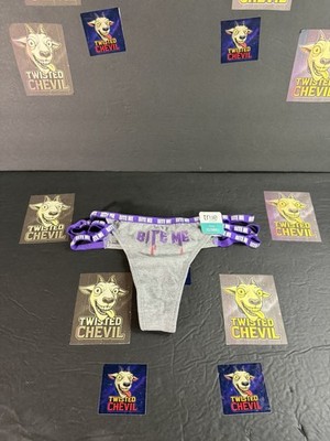 True Rue21 Rue 21 Women XS/S Thong Lingerie Underwear Sexy Bite Me Stetch Adult