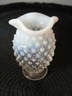 Vintage Fenton Moonstone Opalescent Hobnail Bud Vase Or Toothpick Holder