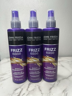 LOT Of 3 John Frieda Frizz Ease Daily Nourishment Leave-in Conditioner, 8 Oz NEW