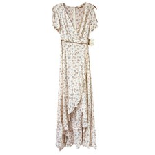 Attard State Boho Maxi Dress Womens Med Faux Wrap Fairy Romantic Pastel Cottage