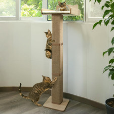 Cat Window Perch with Thick Sisal Scratching Post, Cat Hammock for Window, 53.5"