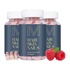WEEM Hair Skin and Nails Gummies, Vegan biotin Vitamins, Healthy Hair- Pack of 3