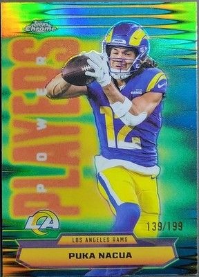 2025 Topps Chrome Puka Nacua Power Players Green Refractor #139/199 Rams PP-24