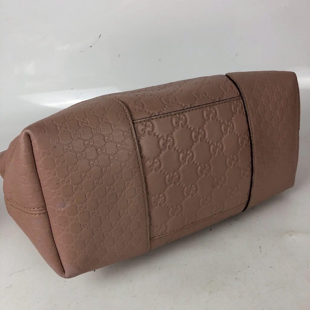 GUCCI Gucissima Leather Tote Bag Pink Beige Ladies Authentic Used thumbnail 3