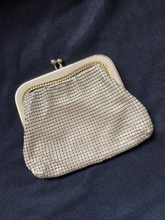 Glomesh Cream & Gold Divided Purse