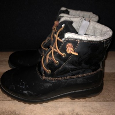 Sperry Women's Maritime Repel Thinsulate Snow Boots Black Size 8.5 M