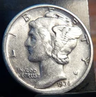 1936 D Mercury Dime EXTREMELY FINE  FREE SHIPPING