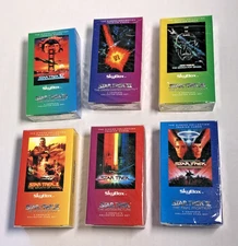 🔥 RARE FACTORY SEALED: 1994 Star Trek Skybox Collector Cards - Set of Six +++