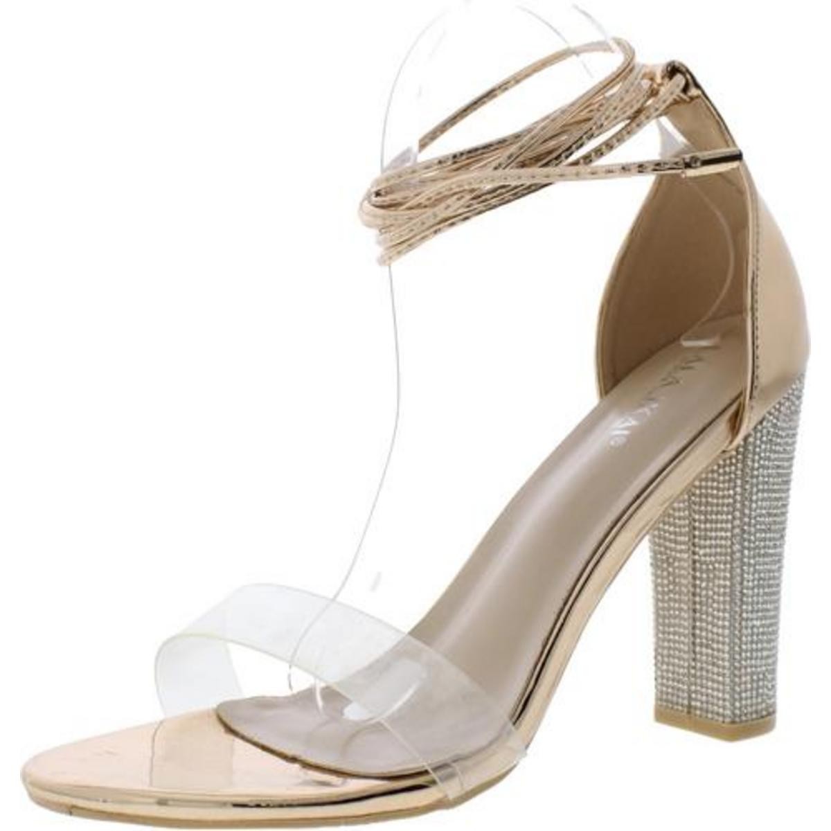 Женские босоножки на бронзовом металлическом каблуке LALA IKAI, средний размер 39,5 (B,M), BHFO 8993