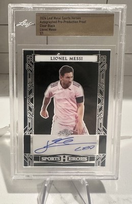 2024 Leaf Metal Sports Heroes Lionel Messi Clear Black Autograph Auto 1/1