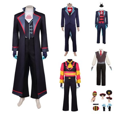 TV Hazbin Hotel 2025 Vox Costume Halloween party Vox Cosplay Hat Maracas Golves