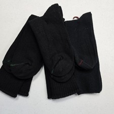 Vintage NWOT Mens Crew Dress Socks 10-13 Black Cotton Blend 3 Pair