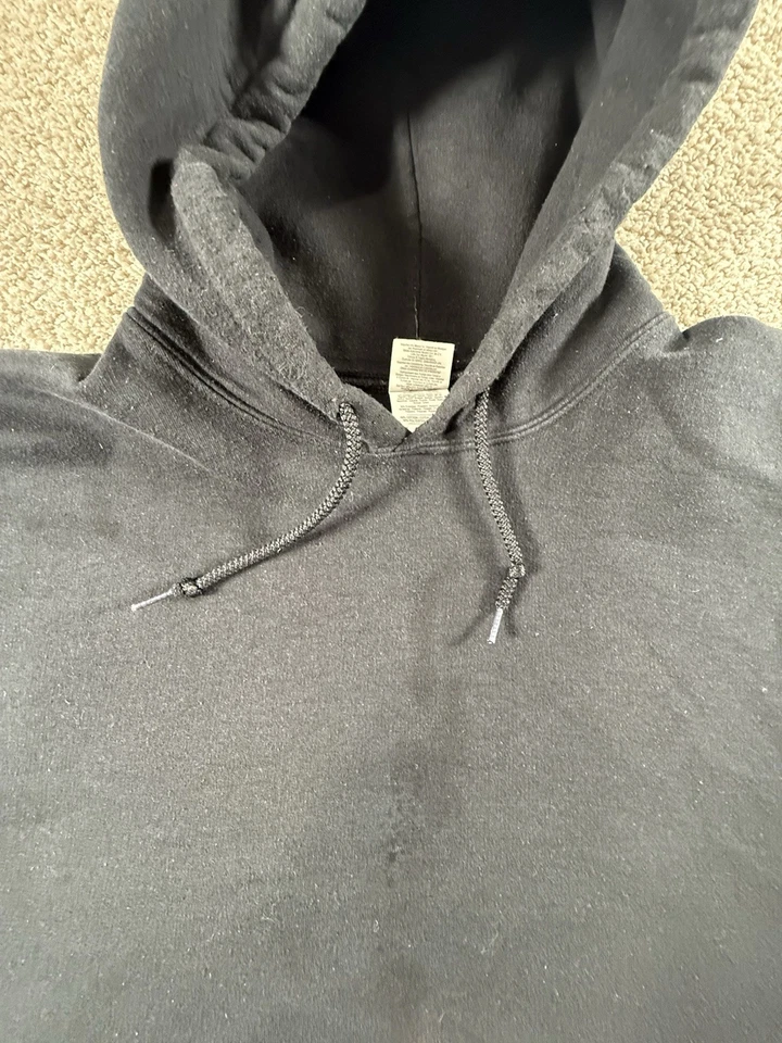 Suéter con Capucha Negro Vintage Años 90 Streetwear Para Hombre Talla 3XL Foto 2 de 4