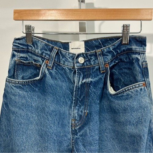 Reformation Val 90s Mid Rise Straight Jeans Damen 26 blau Bio Baumwolle - Bild 4 von 6