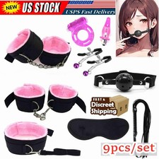 9Pcs Set SM Nylon Bondage BDSM Bondage Kit Sex Toy Sexual Bondage for Couple NEW