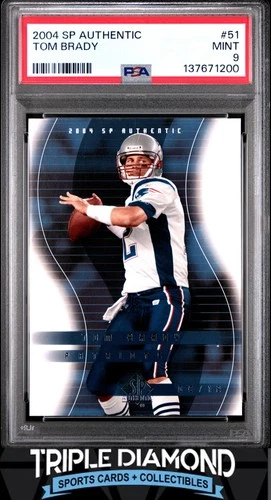 2004 Upper Deck SP Authentic #51 Tom Brady Patriots PSA 9 Mint BNB65